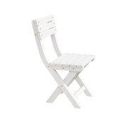 SOLARA Folding Outdoor Chair - Waterproof Anti-Rot Solid Timber - Portable Heavy-Duty Space-Saving Design - White