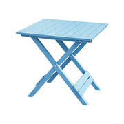 SOLARA Folding Square Table - Waterproof Anti-Rot Solid Timber - Heavy-Duty Portable Space-Saving Design - Blue