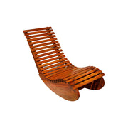 SOLARA Outdoor Rocking Chair - Smooth Curved Rocking Design, Solid Timber Construction, Weather-Resistant & Reinforced Frame - Brown