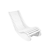 SOLARA Outdoor Rocking Chair - Smooth Curved Rocking Design, Solid Timber Construction, Weather-Resistant & Reinforced Frame - White