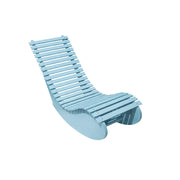 SOLARA Outdoor Rocking Chair - Smooth Curved Rocking Design, Solid Timber Construction, Weather-Resistant & Reinforced Frame - Blue