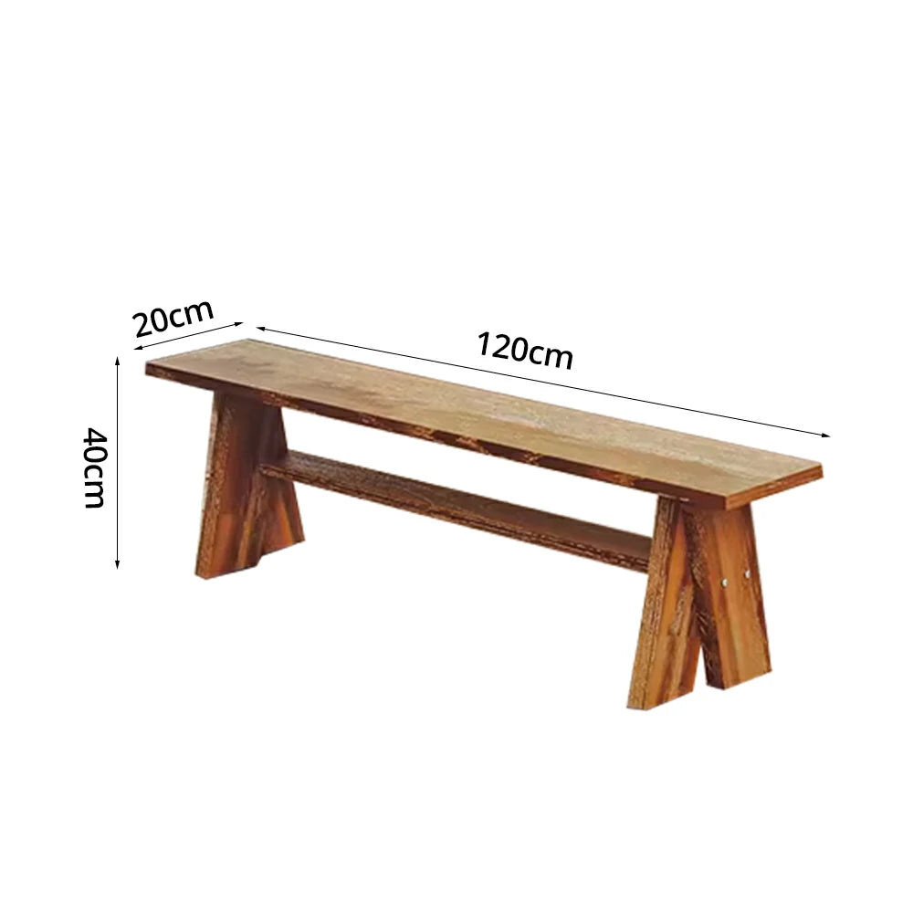 SOLARA 120/150cm Outdoor Garden Bench - Heavy-Duty Solid Timber Construction, Weather-Resistant, Reinforced Crossbeam Support - Brown