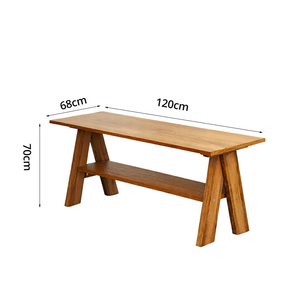 SOLARA 120/150cm Outdoor Garden Table - Heavy-Duty Solid Timber Construction, Weather-Resistant, Reinforced Crossbeam Support - Brown