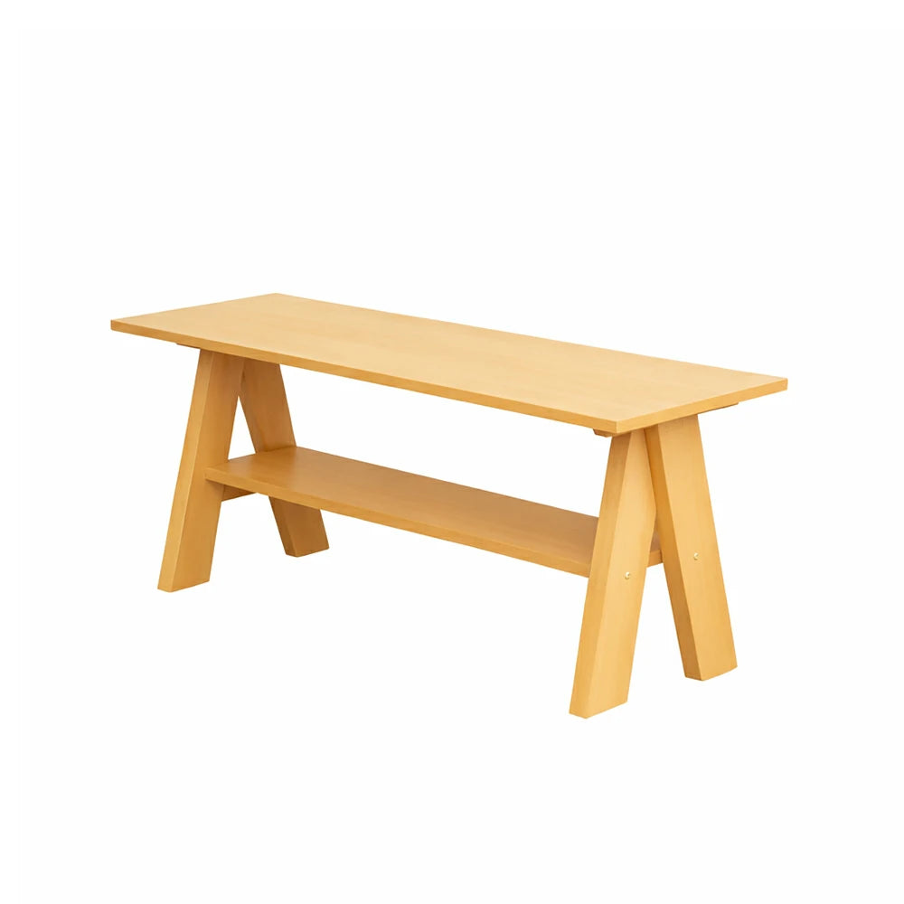 SOLARA 120/150cm Outdoor Garden Table - Heavy-Duty Solid Timber Construction, Weather-Resistant, Reinforced Crossbeam Support - Yellow