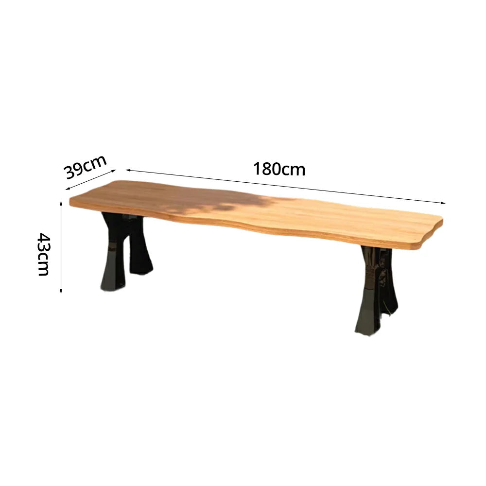 SOLARA 150/180cm Outdoor Garden Bench - Heavy-Duty Cast Iron Frame, Galvanised Support Structure, Adjustable Anti-Slip Legs - Wood