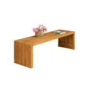 SOLARA Outdoor Timber Bench - Heavy-Duty Solid Wood Construction, Weather-Protected Finish, Upgraded Slatted Design - Walnut
