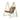 SOLARA Single Swing Chair - Sturdy Alloy Frame, Solid Wood Seat with Soft Cushion & Pillow, 100cm Outdoor Hanging Chair - Brown