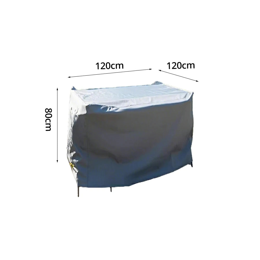 SOLARA Outdoor Table & Chair Rain Cover - Rectangular 120/180/230cm Waterproof Oxford Fabric, UV & Dust Protection for Outdoor Furniture - Grey