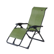 SOLARA Foldable Outdoor Lounge Chair – Solid Wood & PE Rattan, Adjustable Reclining Design, Space-Saving Storage, 150kg Max Load - Green