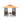 SOLARA Luxury Pavilion Set - Heavy-Duty Steel Frame with Hollow Ventilated Design, Durable Table & Chairs, All-Weather Canopy - Orange