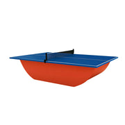 SUNNET Outdoor Waterproof 4cm Table Tennis Pingpong Table with Heavy-Duty Base and Free Accessories - Blue & Red