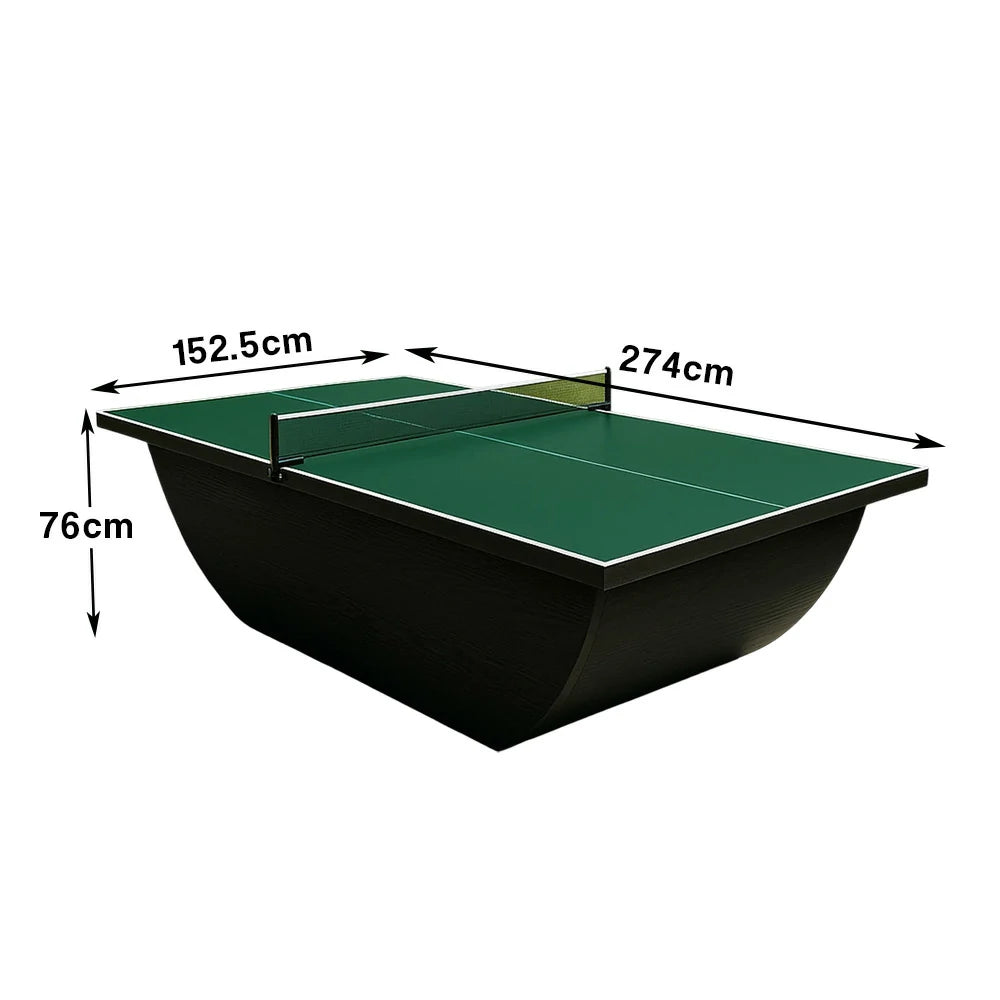 SUNNET Outdoor Waterproof 4cm Table Tennis Pingpong Table with Heavy-Duty Base and Free Accessories - Green & Black