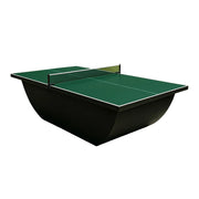 SUNNET Outdoor Waterproof 4cm Table Tennis Pingpong Table with Heavy-Duty Base and Free Accessories - Green & Black