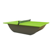 SUNNET Outdoor Waterproof 4cm Table Tennis Pingpong Table with Heavy-Duty Base and Free Accessories - Green & Grey