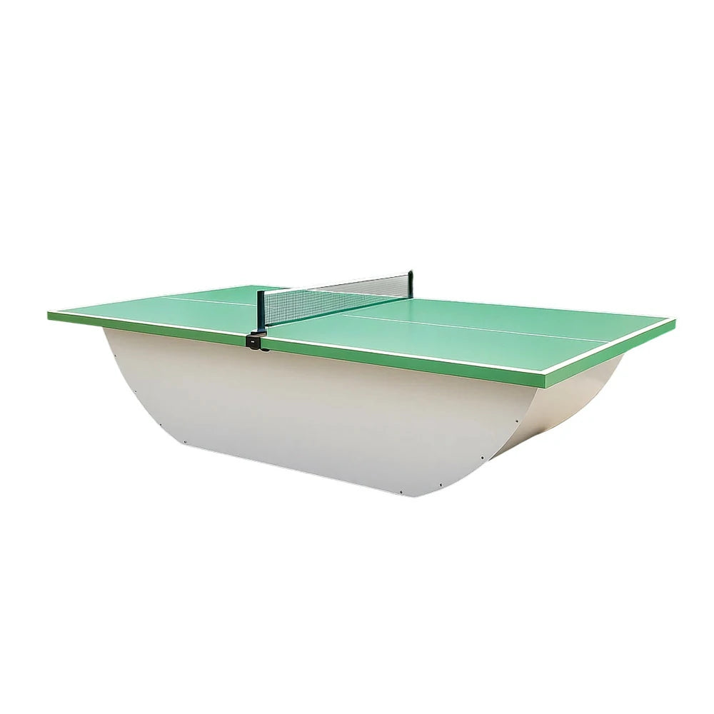 SUNNET Outdoor Waterproof 4cm Table Tennis Pingpong Table with Heavy-Duty Base and Free Accessories - Green & White