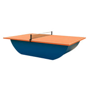 SUNNET Outdoor Waterproof 4cm Table Tennis Pingpong Table with Heavy-Duty Base and Free Accessories - Orange & Blue