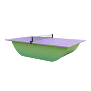 SUNNET Outdoor Waterproof 4cm Table Tennis Pingpong Table with Heavy-Duty Base and Free Accessories - Purple & Green