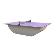 SUNNET Outdoor Waterproof 4cm Table Tennis Pingpong Table with Heavy-Duty Base and Free Accessories - Purple & White