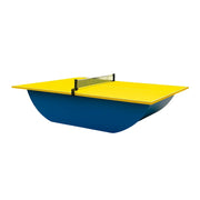SUNNET Outdoor Waterproof 4cm Table Tennis Pingpong Table with Heavy-Duty Base and Free Accessories - Yellow & Blue