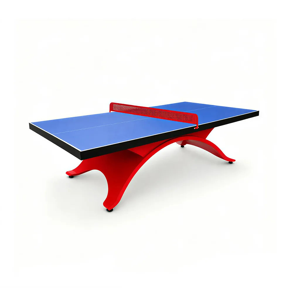 SUNNET Outdoor Table Tennis Table - 25mm SMC Professional Ping Pong Table 274cm Full Size for Backyard Club Training - Blue & Red