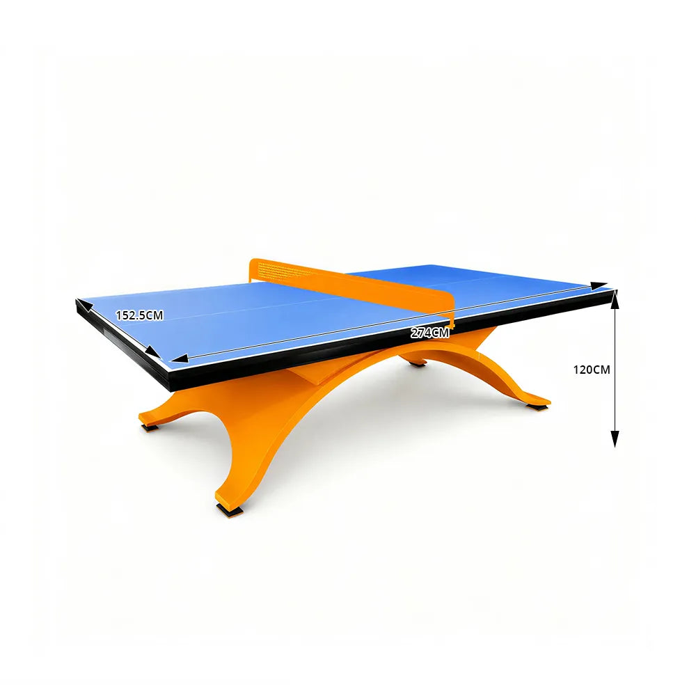 SUNNET Outdoor Table Tennis Table - 25mm SMC Professional Ping Pong Table 274cm Full Size for Backyard Club Training - Blue & Yellow
