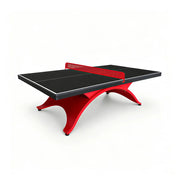 SUNNET Outdoor Table Tennis Table - 25mm SMC Professional Ping Pong Table 274cm Full Size for Backyard Club Training - Black & Red