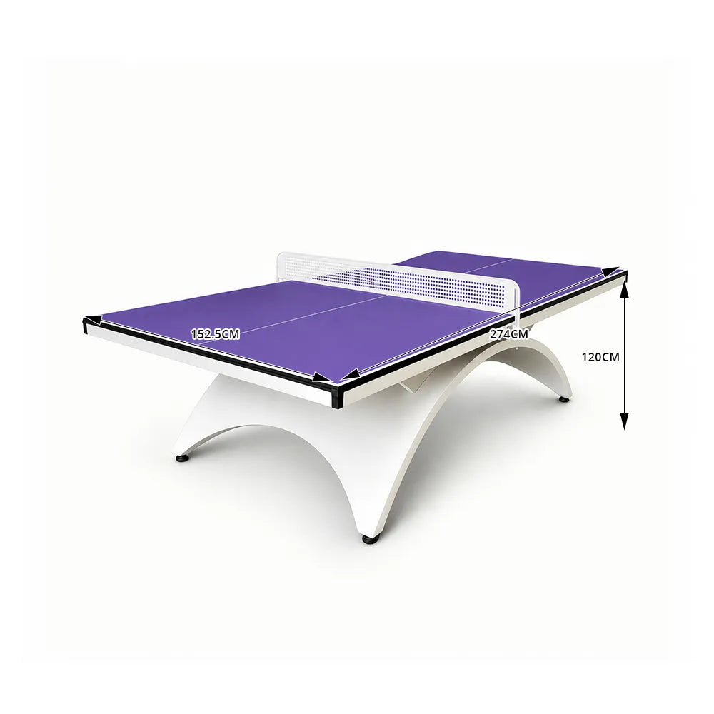 SUNNET Outdoor Table Tennis Table - 25mm SMC Professional Ping Pong Table 274cm Full Size for Backyard Club Training - Blue & White