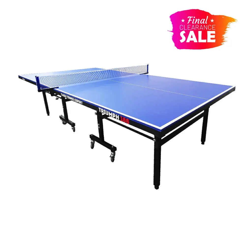 SUNNET Triumph 188 15mm Outdoor Waterproof Blue Foldable Solo Play Table Tennis Pingpong Table-Bats Balls Net