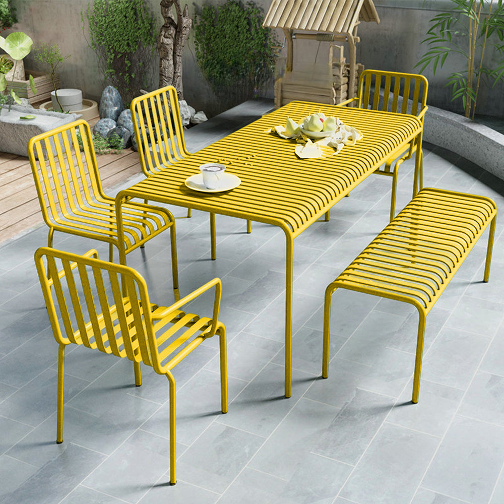 SOLARA Outdoor Iron Table/Bench/Chair/Sofa/Bar Stool - Yellow