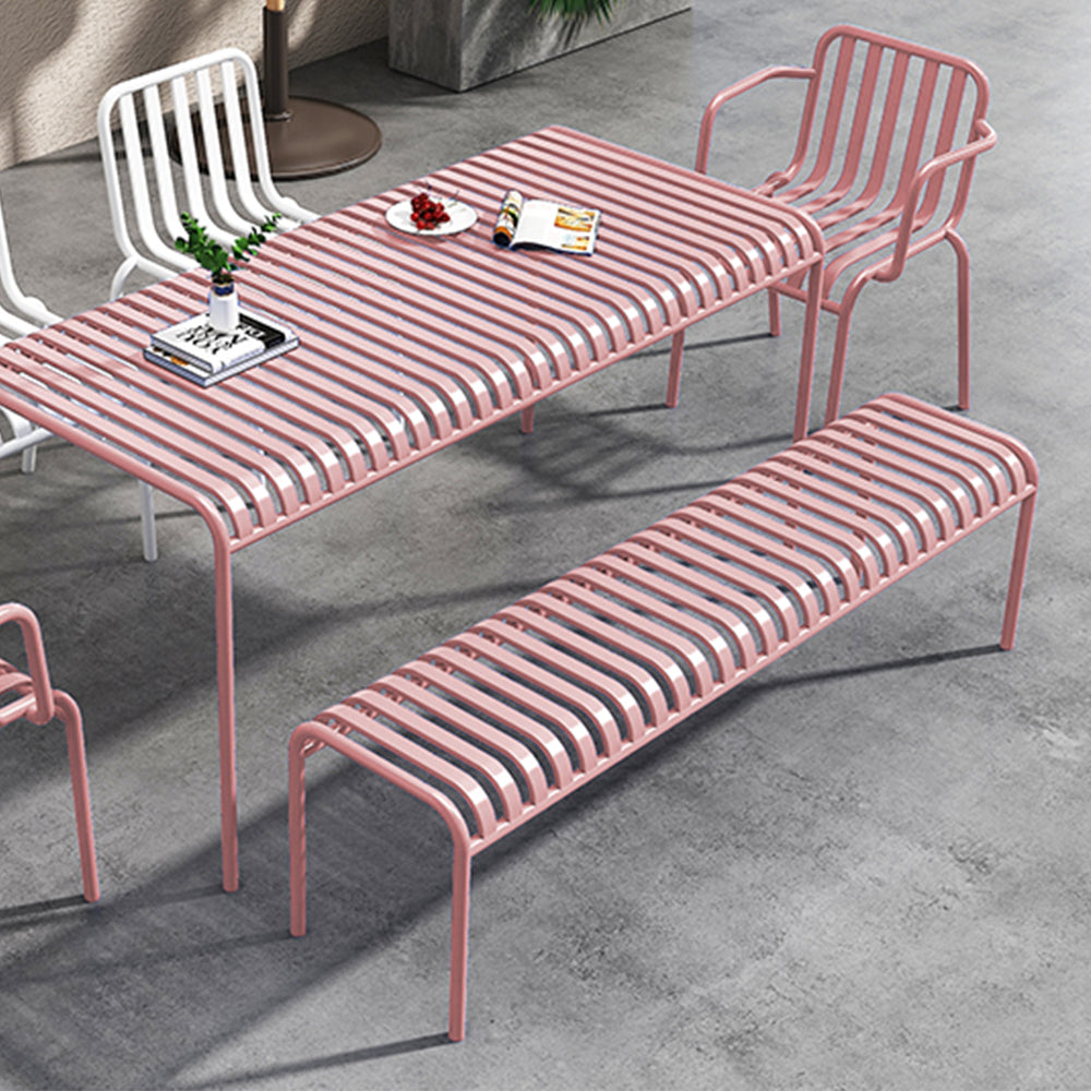 SOLARA Outdoor Wrought Iron 70/120/140/180cm Dining Table - Pink