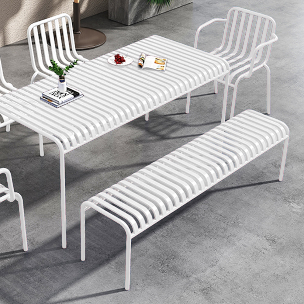 SOLARA Outdoor Iron Table/Bench/Chair/Sofa/Bar Stool - White