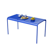 SOLARA Outdoor Wrought Iron 70/120/140/180cm Dining Table - Blue