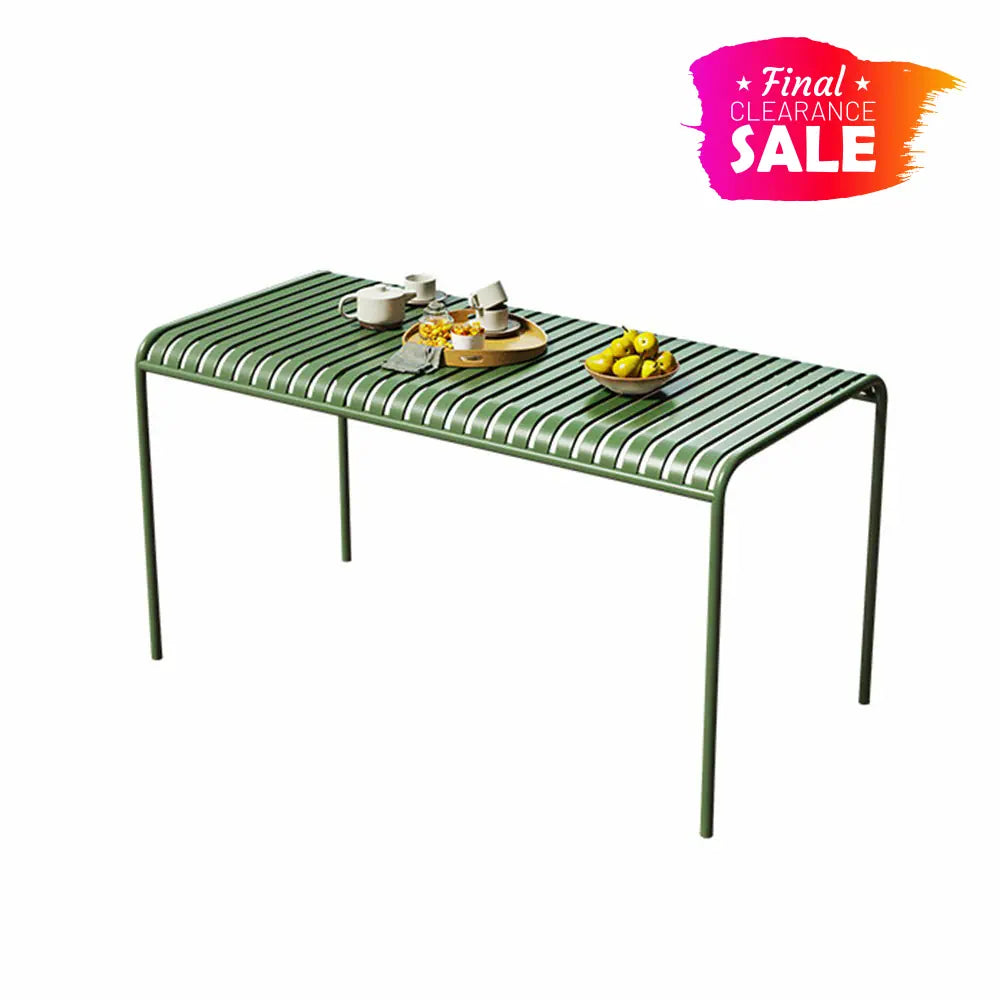 SOLARA Outdoor Wrought Iron 70/120/140/180cm Dining Table - Green