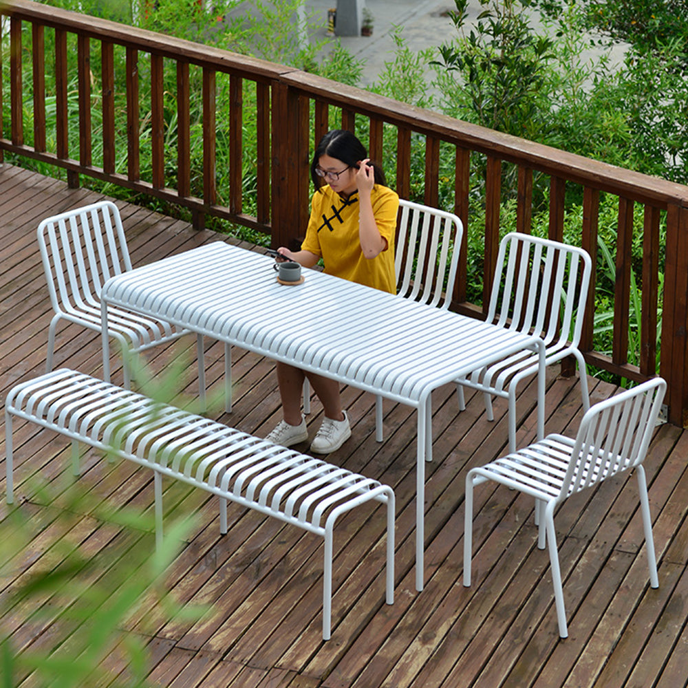 SOLARA Outdoor Iron Table/Bench/Chair/Sofa/Bar Stool - White