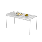 SOLARA Outdoor Wrought Iron 70/120/140/180cm Dining Table - White