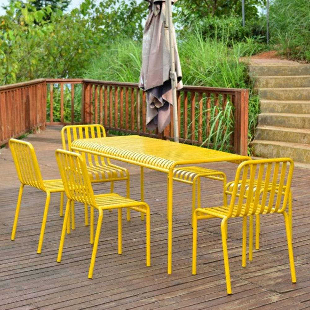 SOLARA Outdoor Iron Table/Bench/Chair/Sofa/Bar Stool - Yellow
