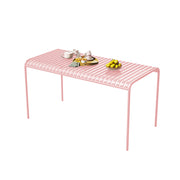 SOLARA Outdoor Wrought Iron 70/120/140/180cm Dining Table - Pink
