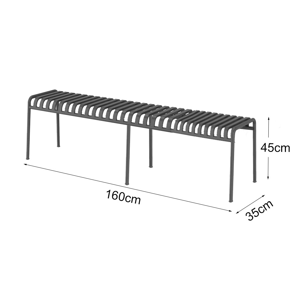 SOLARA Outdoor Iron Table/Bench/Chair/Sofa/Bar Stool - Black