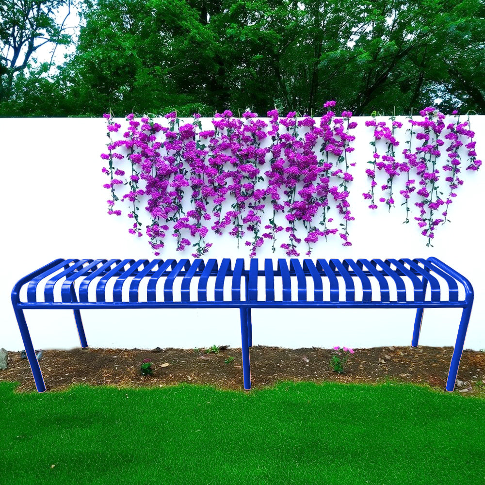 SOLARA Outdoor Iron Table/Bench/Chair/Sofa/Bar Stool - Blue