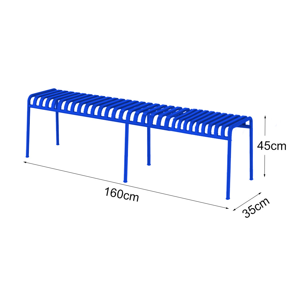 SOLARA Outdoor Iron Table/Bench/Chair/Sofa/Bar Stool - Blue