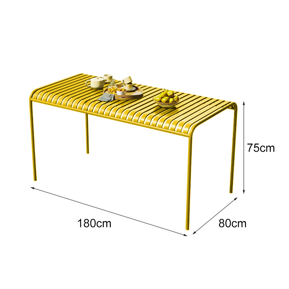 SOLARA Outdoor Iron Table/Bench/Chair/Sofa/Bar Stool - Yellow