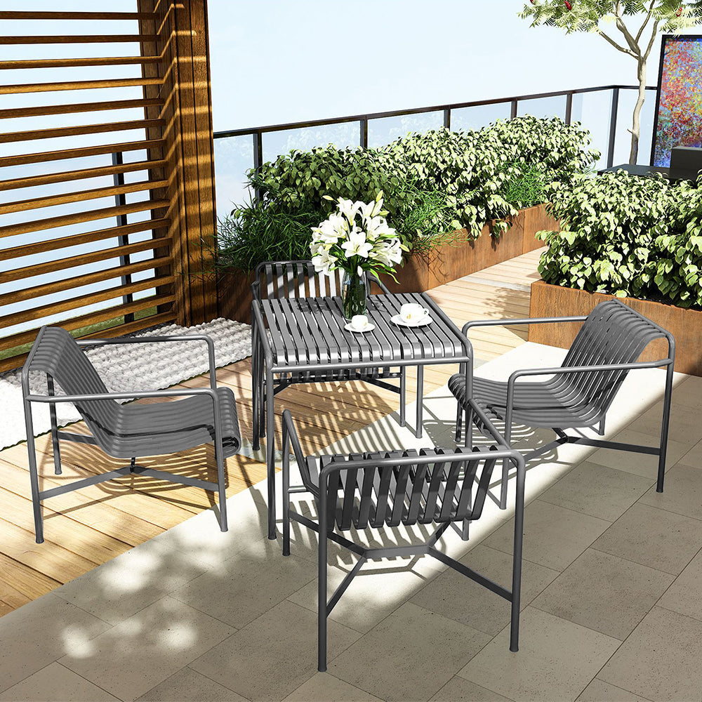 SOLARA Outdoor Iron Table/Bench/Chair/Sofa/Bar Stool - Black