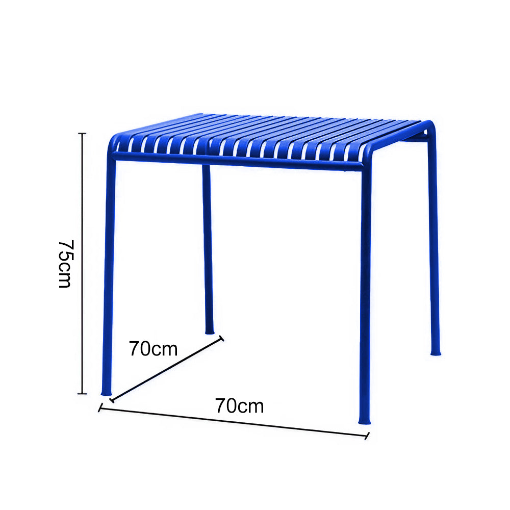SOLARA Outdoor Wrought Iron 70/120/140/180cm Dining Table - Blue