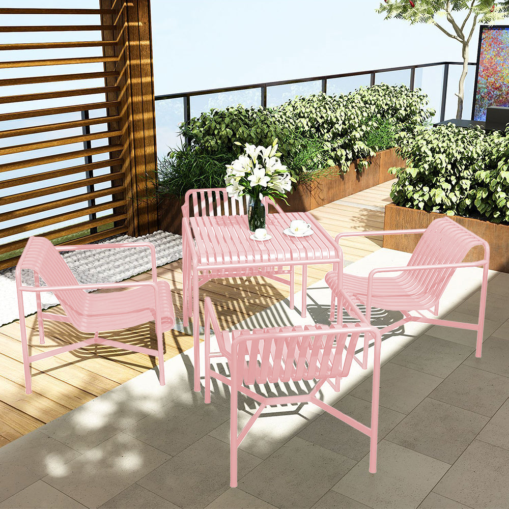 SOLARA Outdoor Wrought Iron Chair/Sofa/Bar Stool - Pink