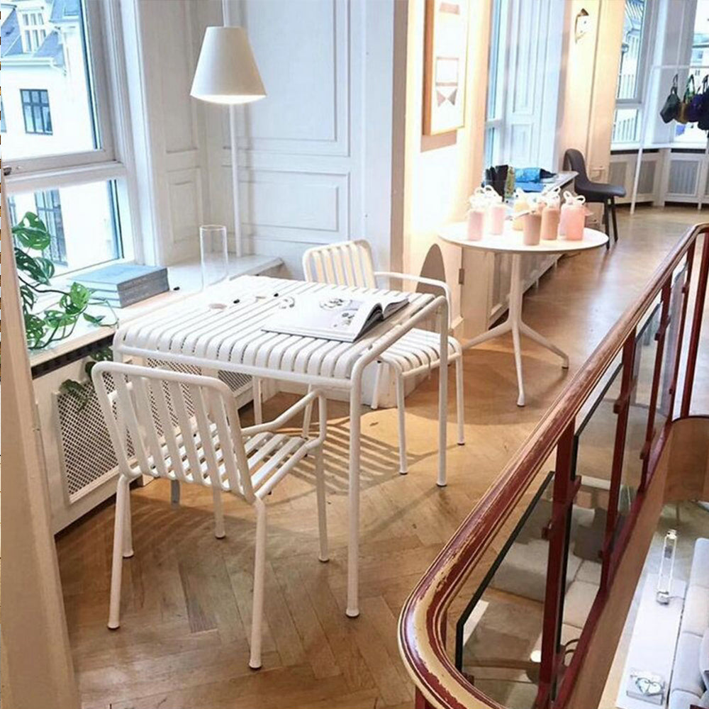 SOLARA Outdoor Iron Table/Bench/Chair/Sofa/Bar Stool - White