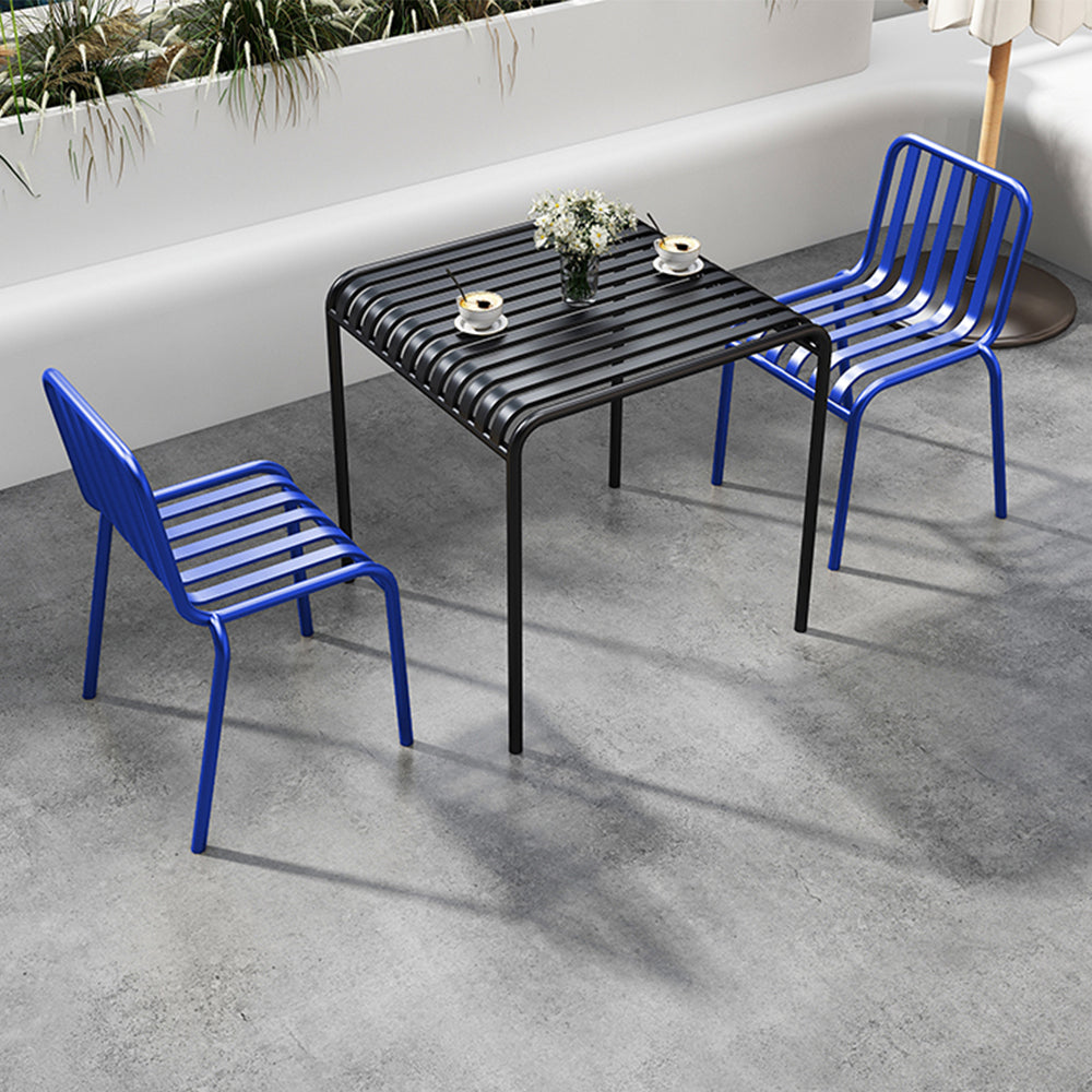 SOLARA Outdoor Wrought Iron Chair/Sofa/Bar Stool - Blue