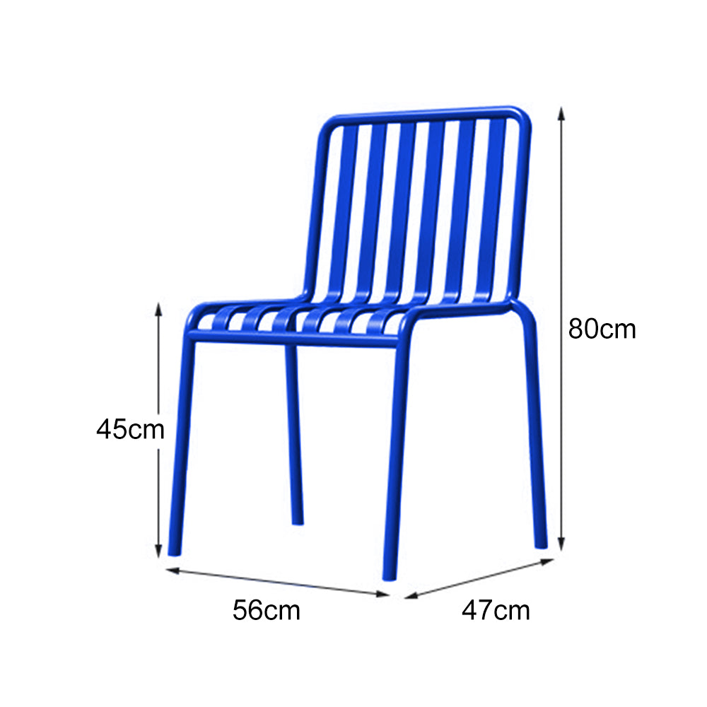 SOLARA Outdoor Wrought Iron Chair/Sofa/Bar Stool - Blue