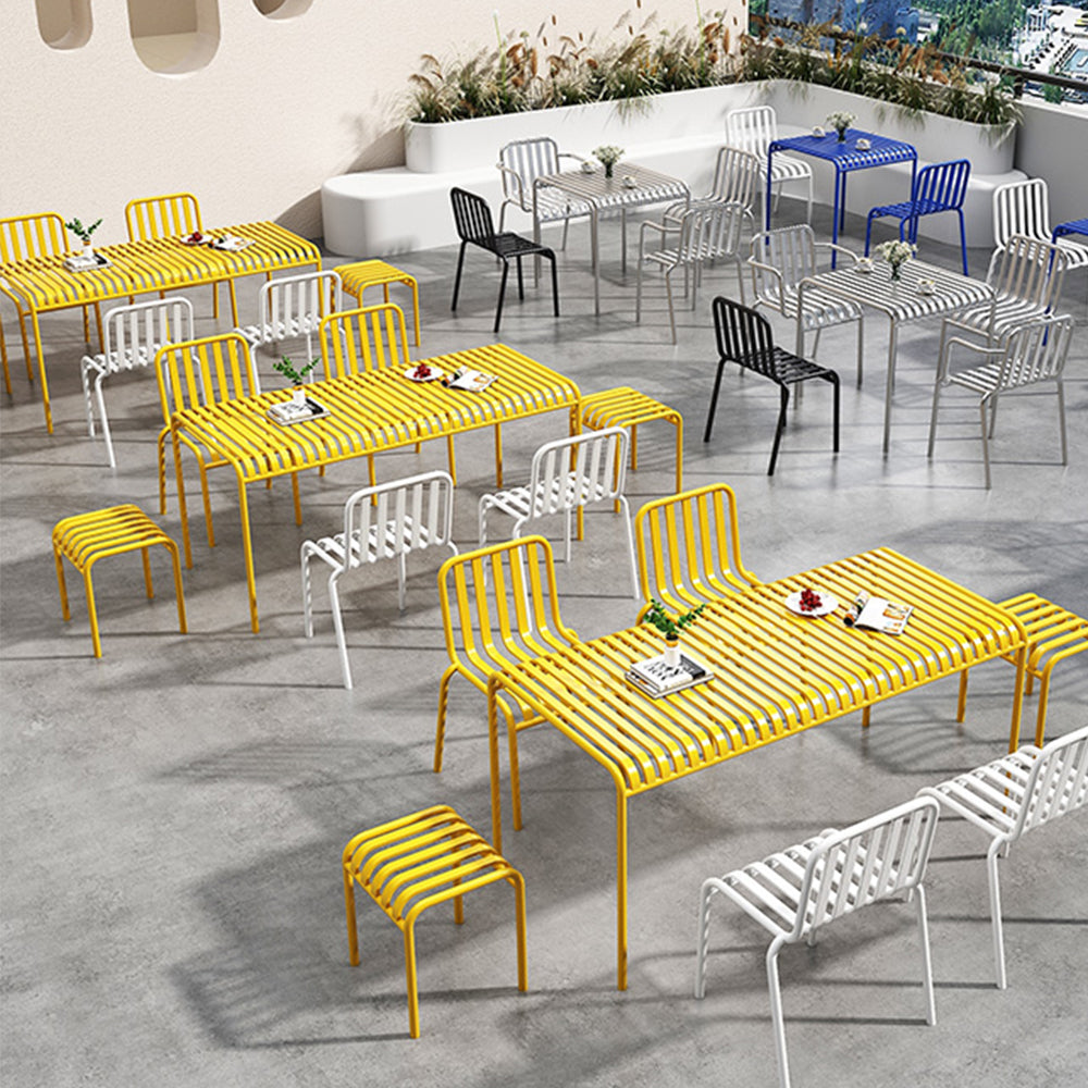 SOLARA Outdoor Iron Table/Bench/Chair/Sofa/Bar Stool - Yellow