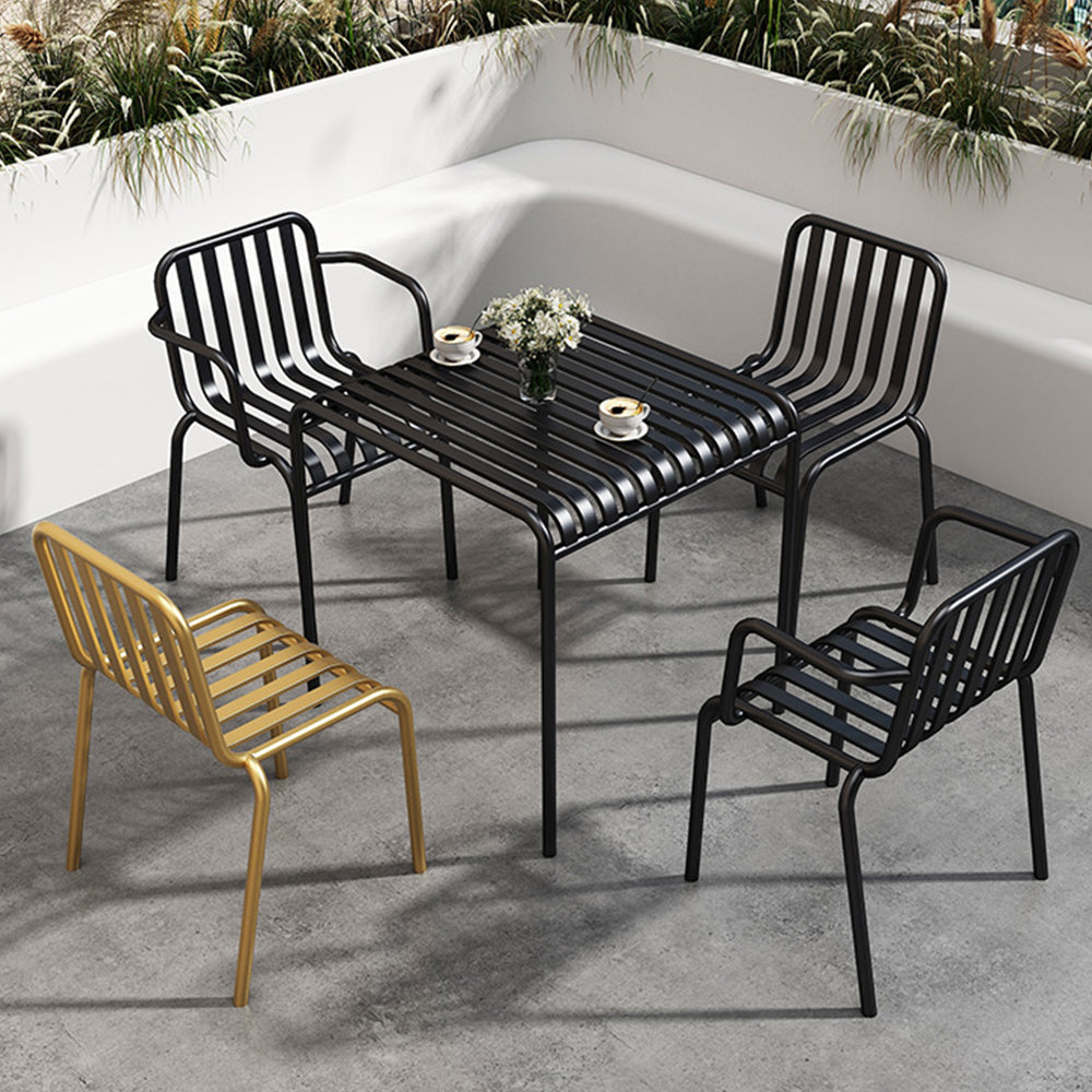 SOLARA Outdoor Wrought Iron Chair/Sofa/Bar Stool - Black