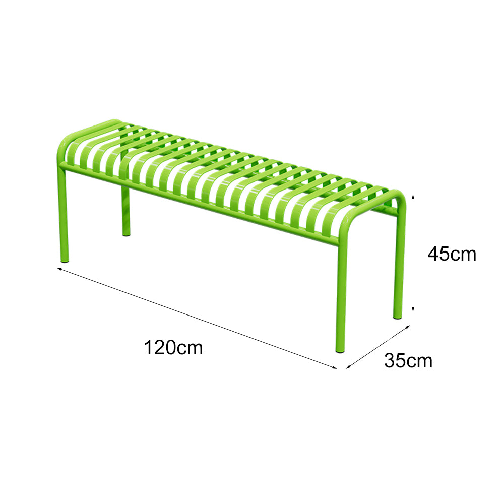 SOLARA Outdoor Iron Table/Bench/Chair/Sofa - Light Green